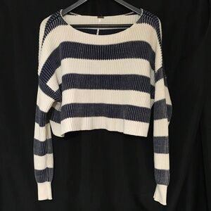 Free People cropped sweater |  off the shoulder sweater